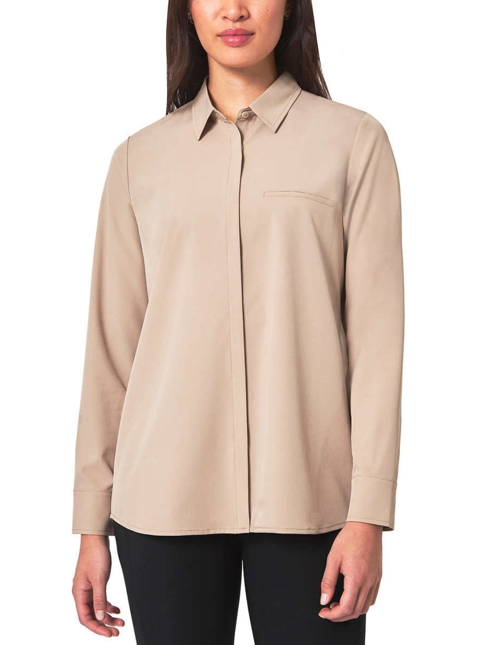 Modern Ambition Delightfully Technical Travel Shirt Beige Medium